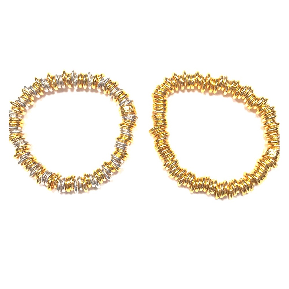 2 pack Solid Gold/Silver & Gold Combo Bracelet NWT